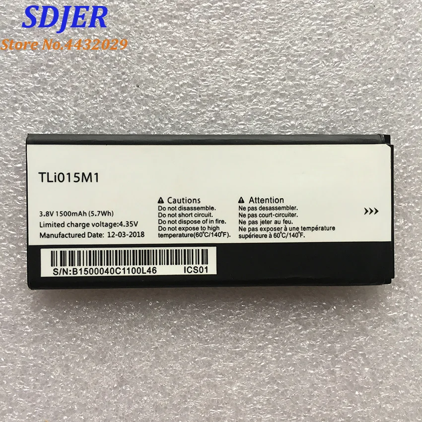 Новый аккумулятор 1500 мАч TLi015M1 Tli015M7 для телефона Alcatel One Touch Pixi 4 4034A PIXI 4034X 4034F 4034D |