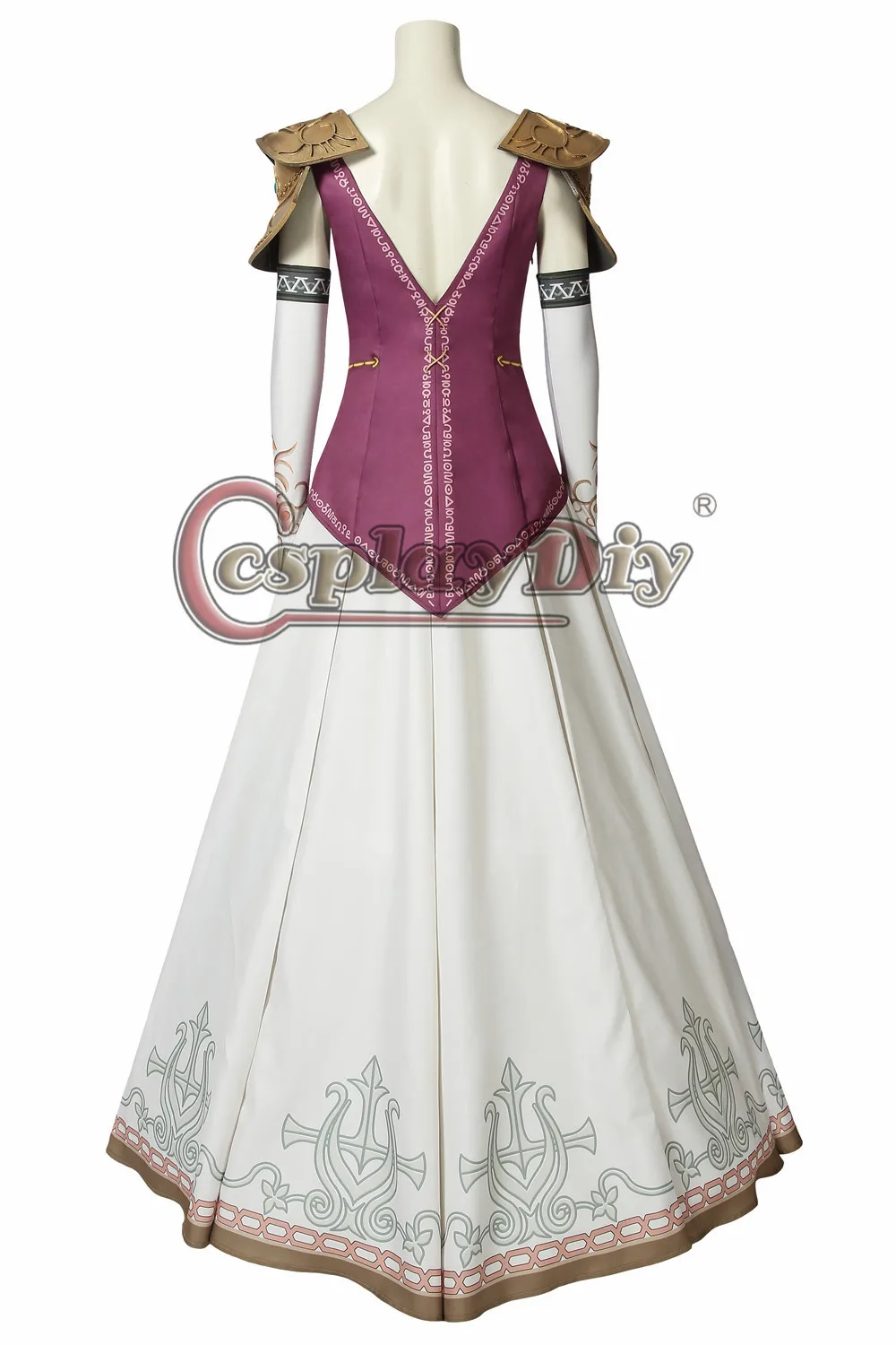 Cosplaydiy Zelda Twilight Princess Gown Dresses Cosplay Costume Halloween Full Set Outfits Custom Made