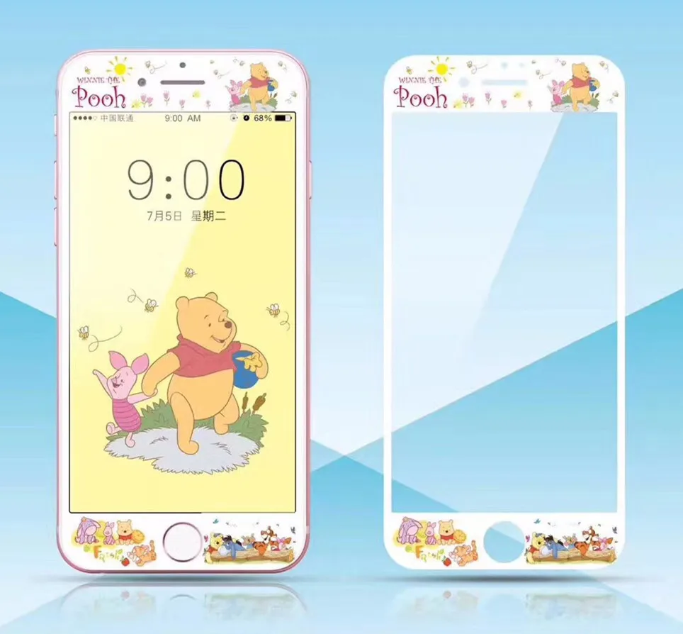 109 Rlenda Cinnamoroll цветы 9H твердость 3D край Полное покрытие закаленное стекло для iphone 8 6S 6 7 Plus Защитная пленка для экрана - Цвет: 109