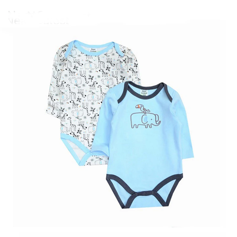 Детский комбинезон из хлопка с длинным рукавом 2 шт./лот|boy girl clothes|piece jumpsuitbaby rompers |