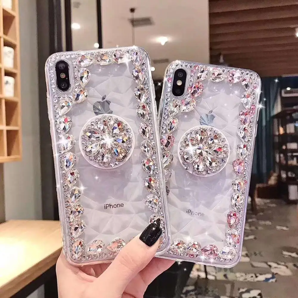 Блестящий Прозрачный чехол Marchcover со стразами для iPhone 11 Pro XS MAX XR X 8 7 6S 6 Plus SE 5s 5