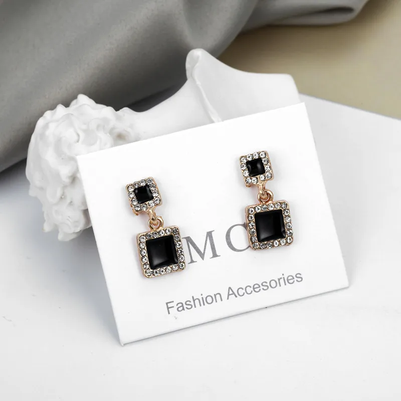 Акриловые серьги 2019 большие эффектные для женщин круглые квадратные