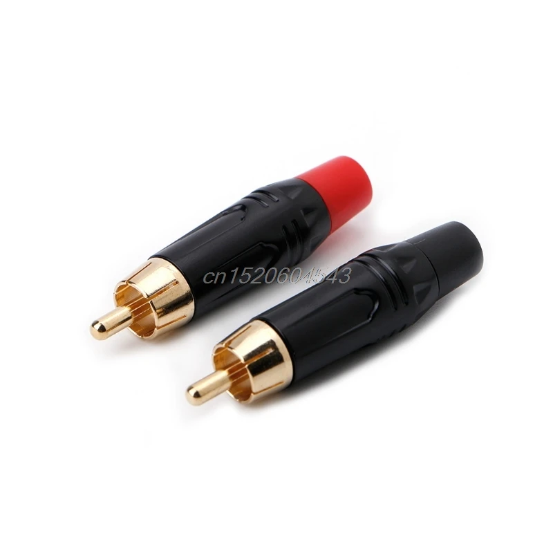 1 пара 5 мм RCA штекер позолоченный Аудио адаптер разъем динамика R24 оптовая продажа