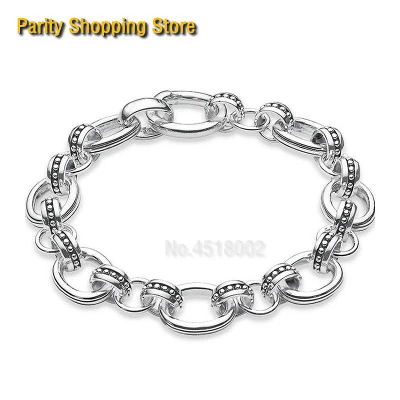 BT1214 22cm Silver Plated Link Chain Bracelet Length 19-22cm For Women And Men Rock Gift Euro-American style | Украшения и