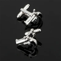 high quality mens wear jewelry brand cuff 007 small pistol cuff links 3 pairs of package sales