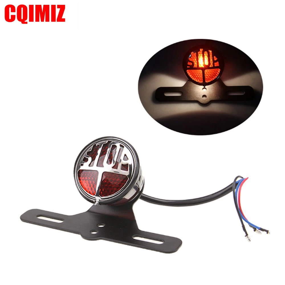 Универсальный мотоциклетный винтажный задний фонарь стоп сигнал подставка для