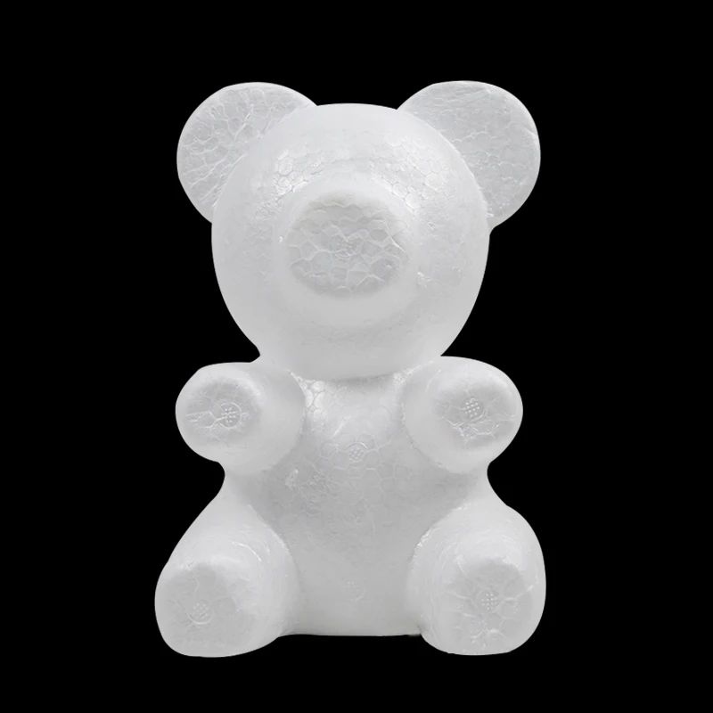 20x13cm 1 шт. Лидер продаж пенопластовый медведь для свадьбы и Помолвки Декор Полистирол Пенопласт Моделирование Ремесло мяч юбилей подарок ко Дню Святого Валентина - Цвет: 20x13cm