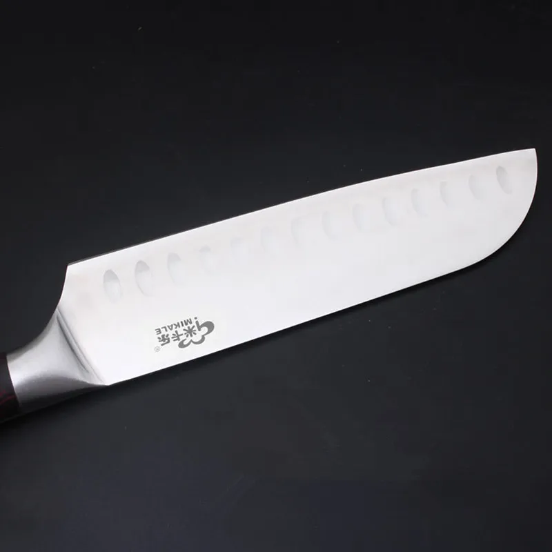 Mikala кухонный нож из нержавеющей стали Santoku многофункциональный для нарезки