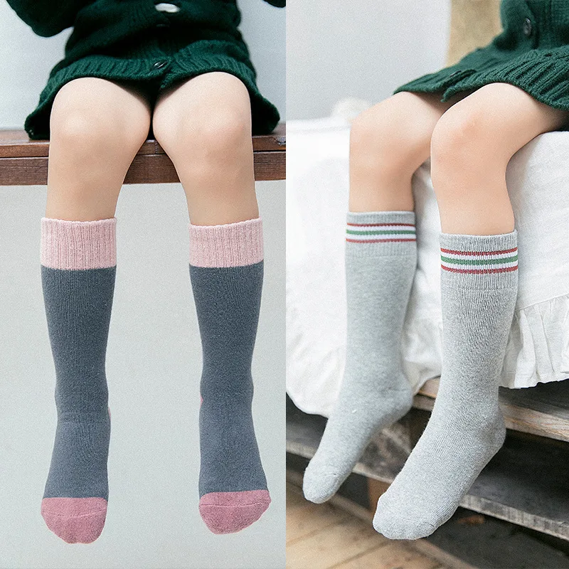 

2018 autumn winter High Quality New Girls Boys Tube Socks Soft Breathable Cotton Children Socks Baby Lovely Kids Socks