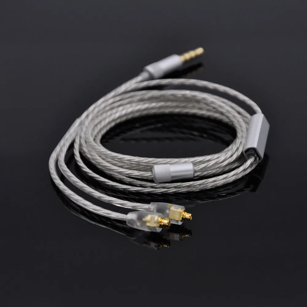 Yinyoo X4 одиночный посеребренный кабель для наушников обновления Shure SE425 SE215 SE315 UE900 W40