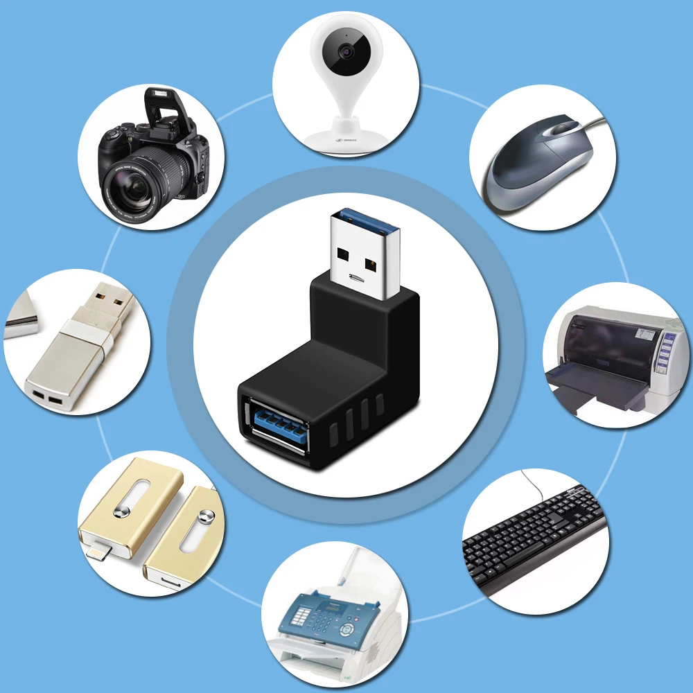1 шт. угловой адаптер с разъемом USB 3 0 A Папа мама углом 90 градусов для ноутбука/ПК|usb