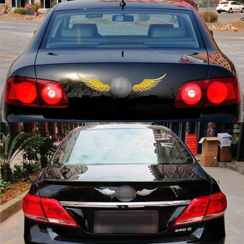 OVERE 1 комплект автомобильных наклеек металлические 3D Крылья ангела Стайлинг для