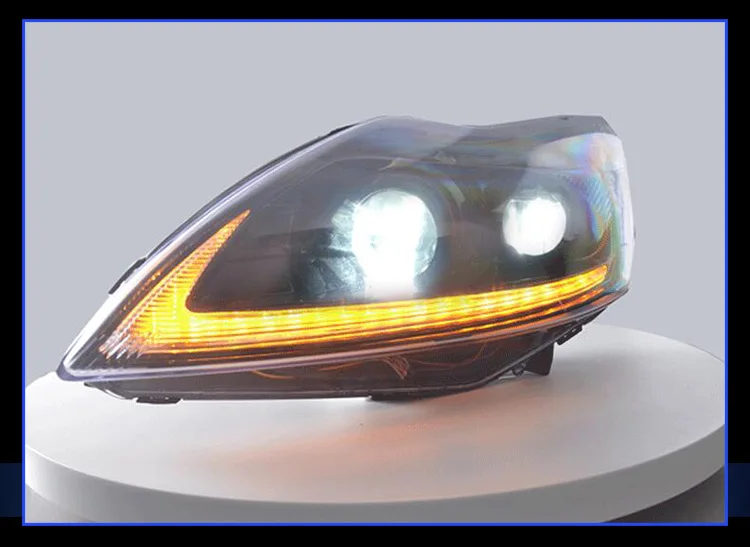 AKD тюнинг автомобильных фар для Ford focus 2009-2011 светодиодные фары DRL ходовые огни Биксеноновые лучевые огни ангельские глазки