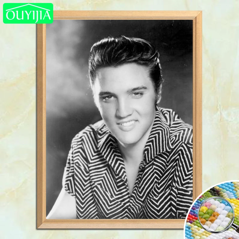 Красивая звезда Elvis Presley 5D алмазная живопись сделай сам полноразмерная Алмазная