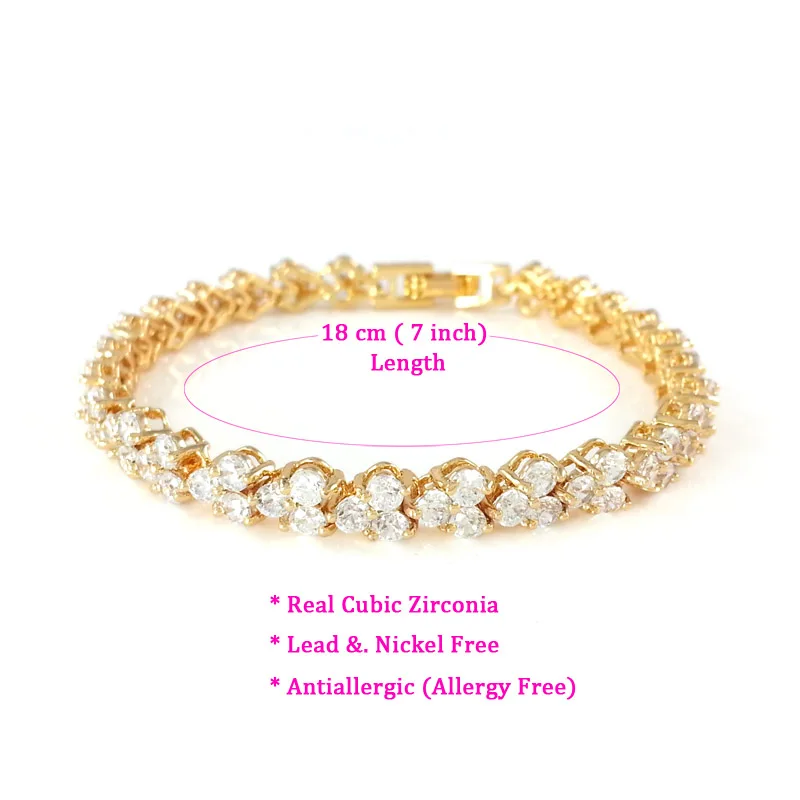 Браслеты женские из австрийского золота 18 см B0732|bracelets for|bracelets for womenbracelets women fashion |