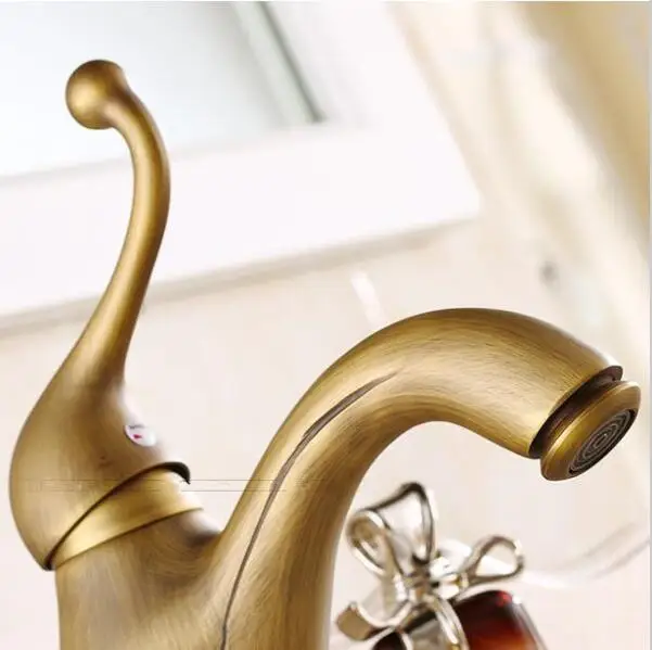Free Shipping Antique Bronze Classic Bathroom Vessel Sink Basin Faucet single handle Mixer Tap Modern basin water taps 6500 |