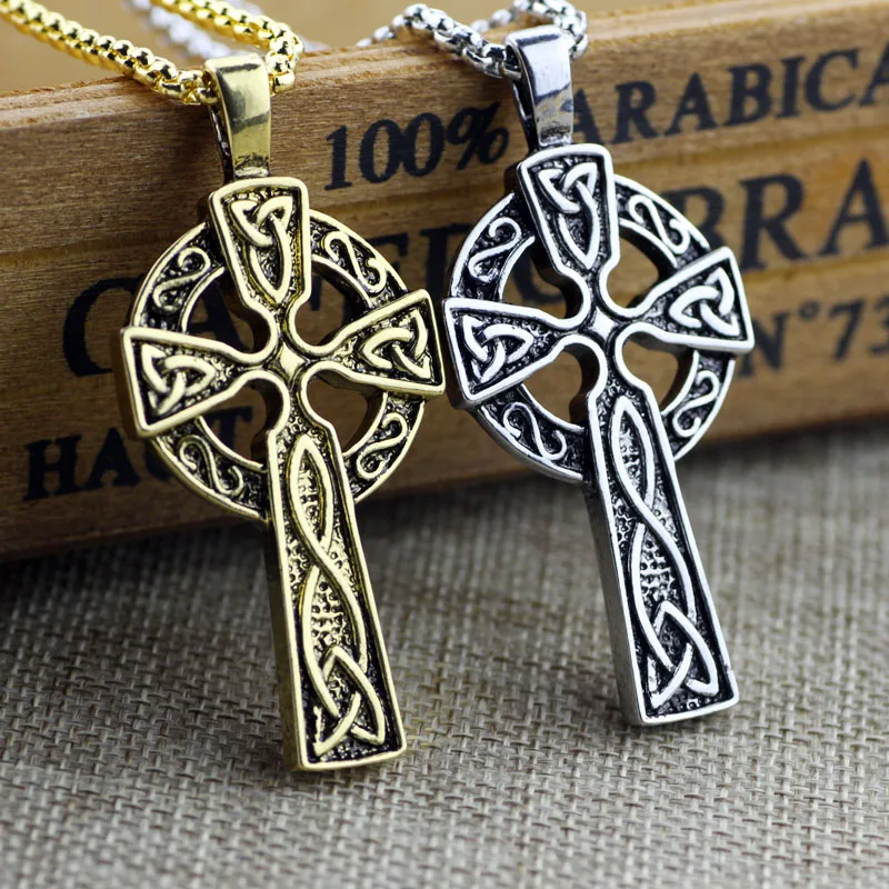 Christian Jewelry Triquetra колье с кулоном в стиле викингов тройной Рог Odin Celtics крест