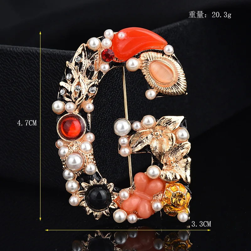 1 шт. алмазные Броши с буквами Большая Булавка одежда стиль доступа брошь