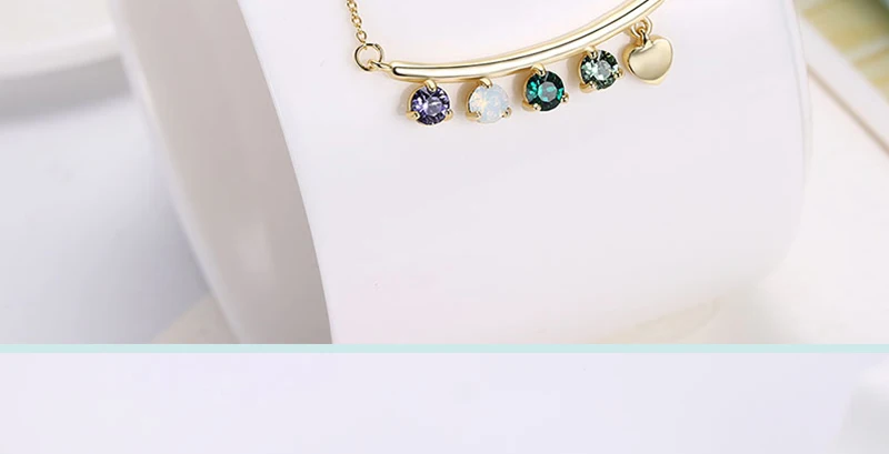 Разноцветные кристаллы от Подвески Swarovski ожерелья женские Изысканные стерлингового серебра 925 пробы цепь золото серебро цвет романтические драгоценности