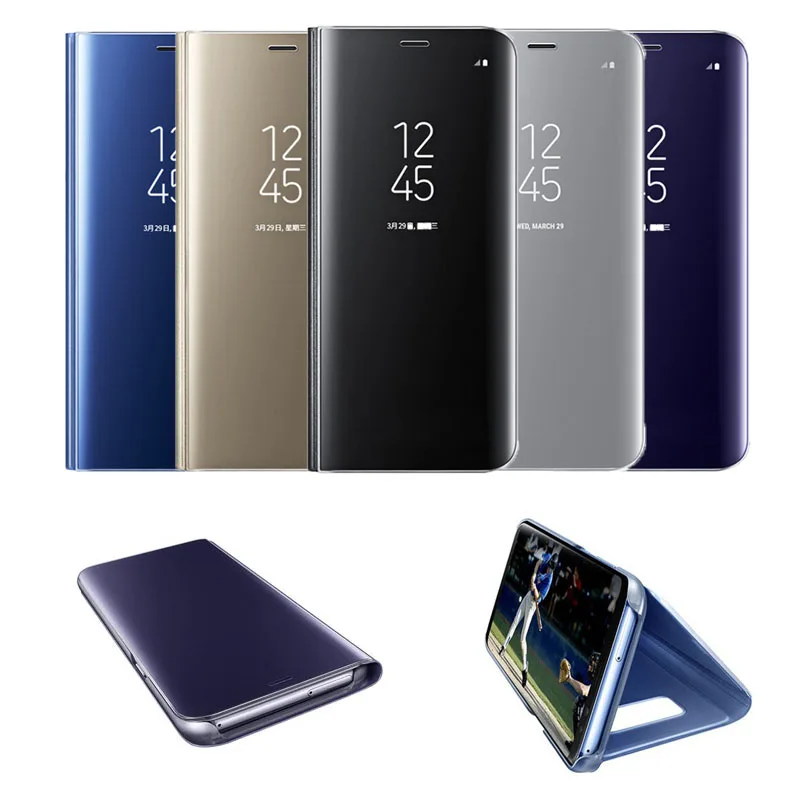 Роскошный Чехол Для Samsung Galaxy S6/S6 Крайний Случай Clear View смарт S6 Край/S6 Зеркало