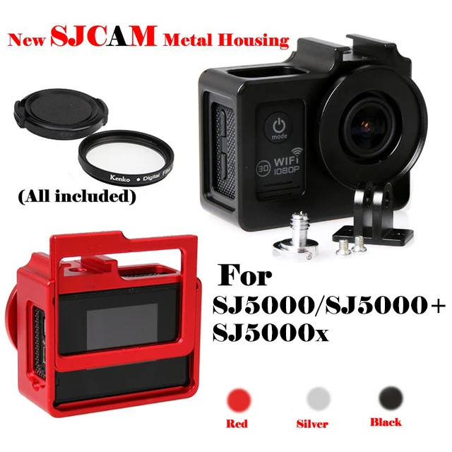 Защитный чехол для SJCAM SJ5000 + SJ5000x металлический камеры аксессуары Крышка корпуса