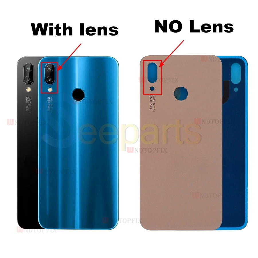 Huawei Nova 3 крышка батареи Задняя стеклянная задняя дверь корпус чехол для huawei Nova 3i крышка батареи с объективом камеры Замена