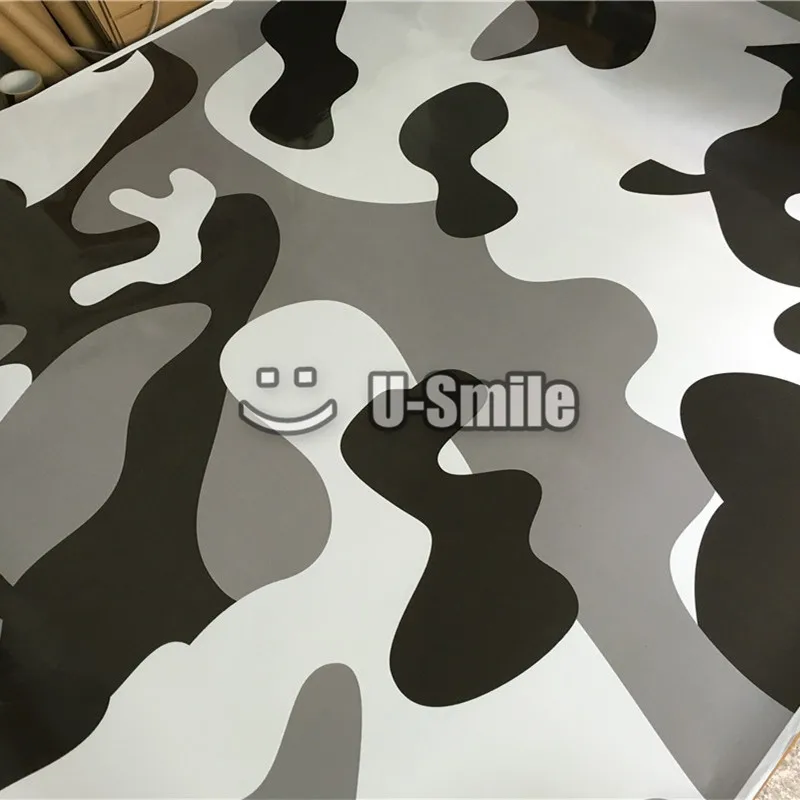 Jumbo Camo наклейка бомба виниловая обертка Черный Серый Белый Снег Камуфляж