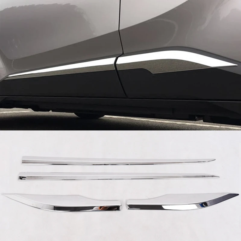 Для Toyota CHR C HR 2016 2017 2018 ABS Chrome Боковая дверь средства ухода за кожей под давлением