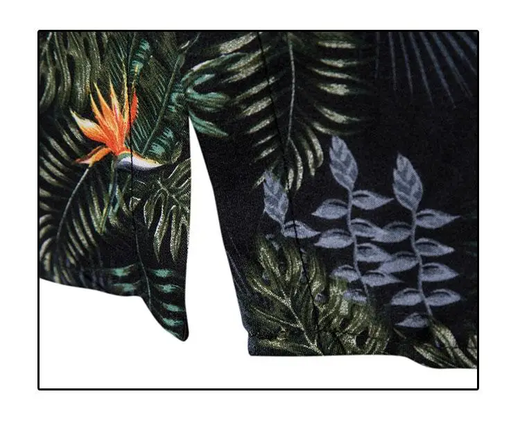 Цветочная гавайская рубашка мужская летняя блузка Мужская Новая Camisa masculina с