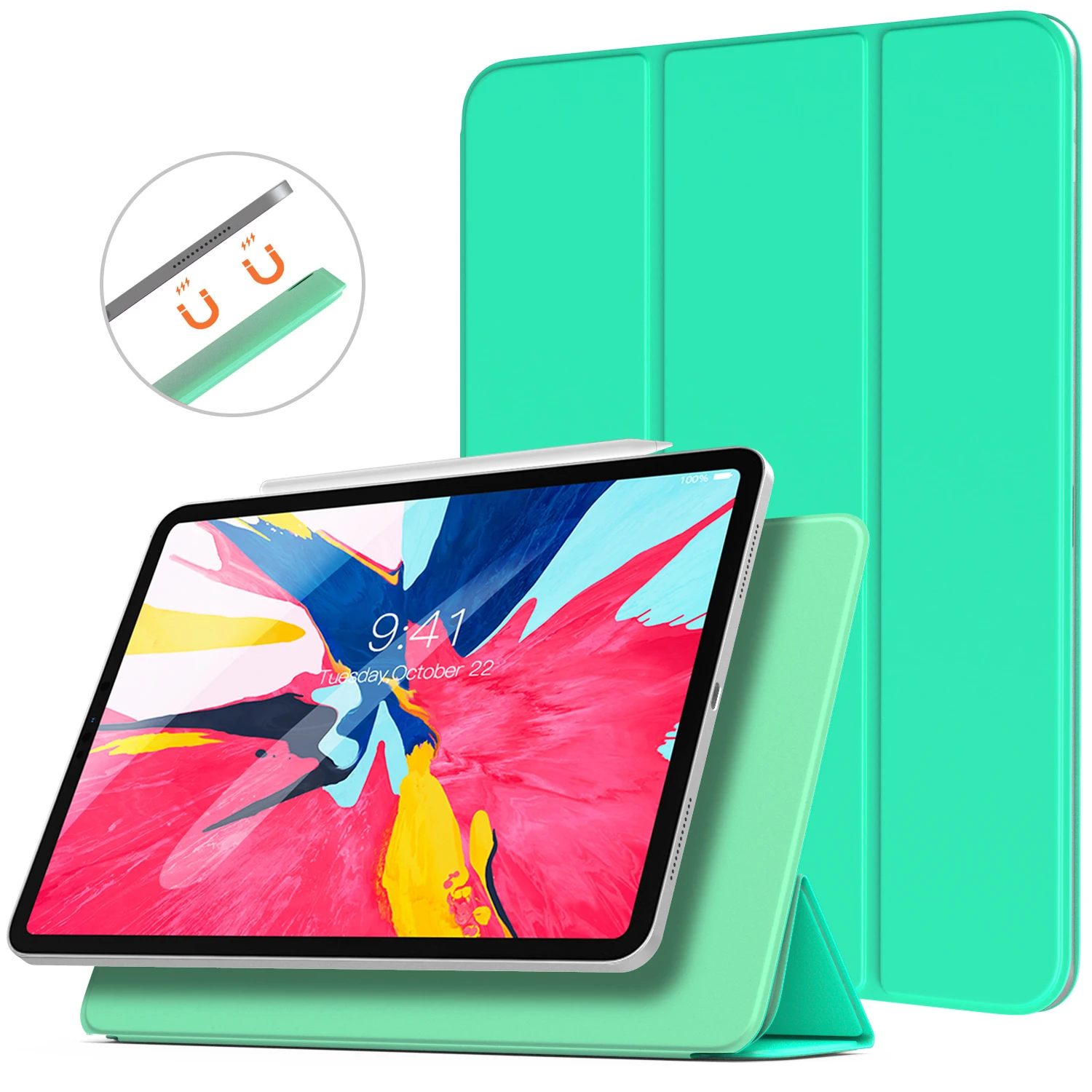 Чехол MoKo для iPad Pro 11 [Поддержка магнитно прикрепить заряд/пара] тонкий легкий смарт-чехол-подставка с автоматическим пробуждением