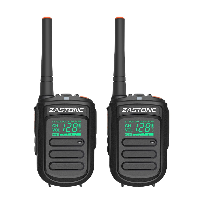 Портативная рация Zastone 2 шт. мини радио UHF 400 470 МГц 128 каналов карманный