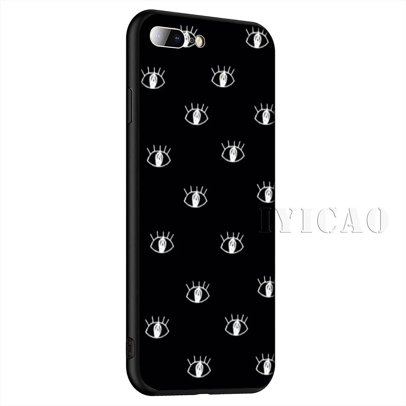 IYICAO Luxury Relief DIY Eyes Couple Printing Drawing Silicone Soft Case for iPhone XR X XS Max 8 7 6 6S Plus 5 5S SE Cover |