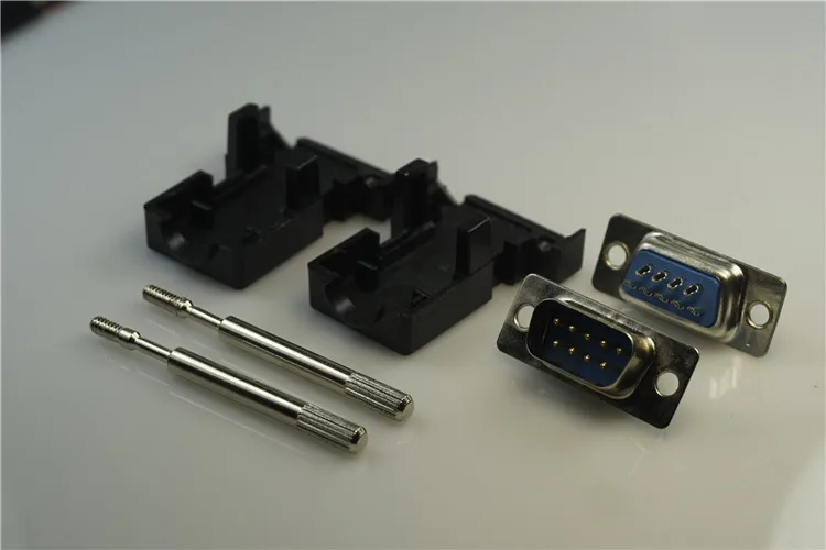10 шт. DIY разъем D sub 9 Pin Male RS232 последовательного порта DB9 Корпус вилки пластиковый