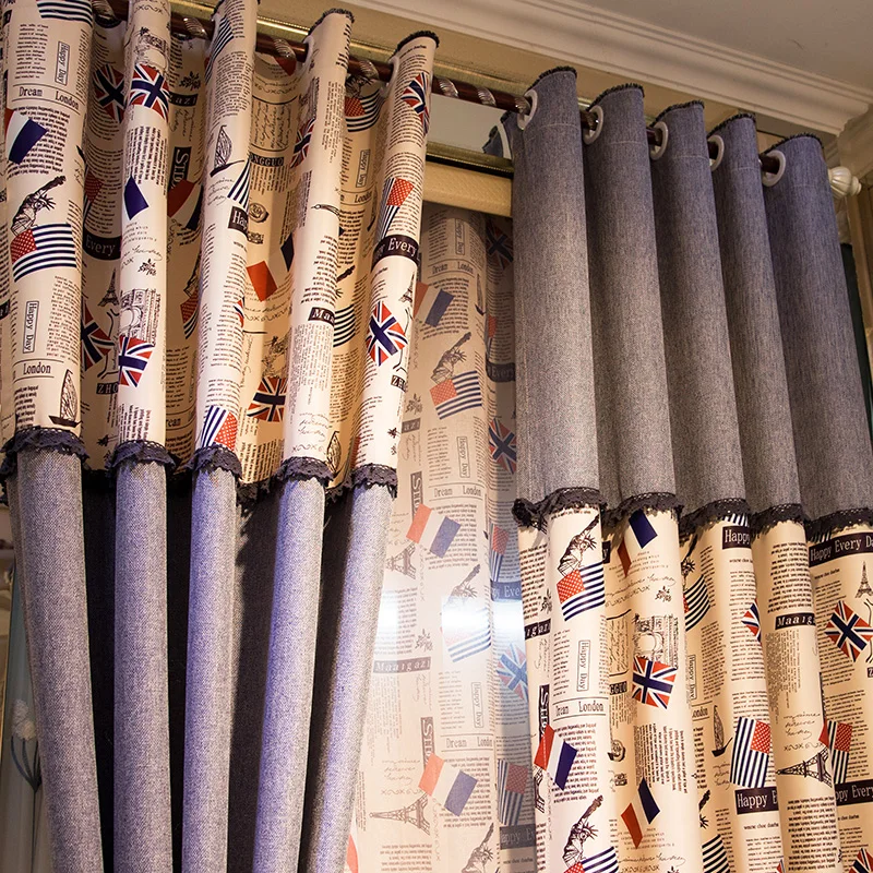 2 шт./лот Комплект штор Бесплатная доставка! Ретро Модный Британский