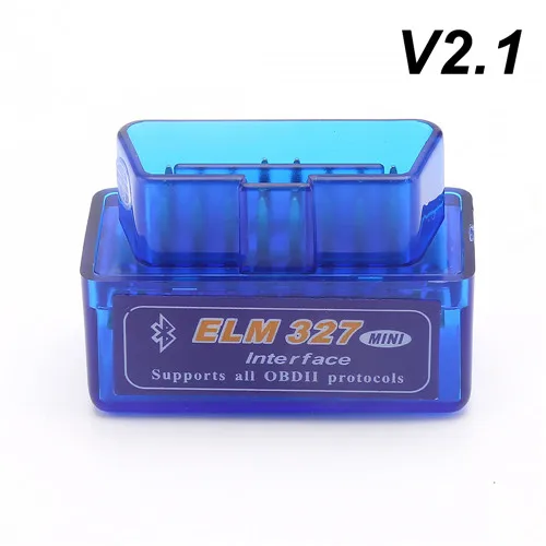 ELM327 V1.5 Bluetooth считыватель кодов Мини OBD2 сканер ELM327 автомобильный диагностический инструмент для Android умный беспроводной Автомобильный сканер - Цвет: V2.1-Blue
