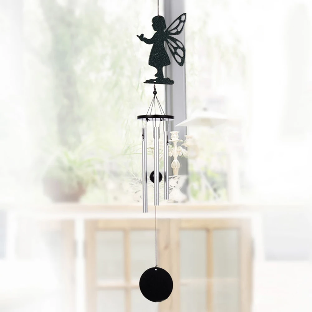 New Handmade Angel Owl Moon Star 3-Tube Metal Lucky Bell Hanging Wind Chime Feng Shui Home Outdoor Yard Garden Decor Birthday Gi