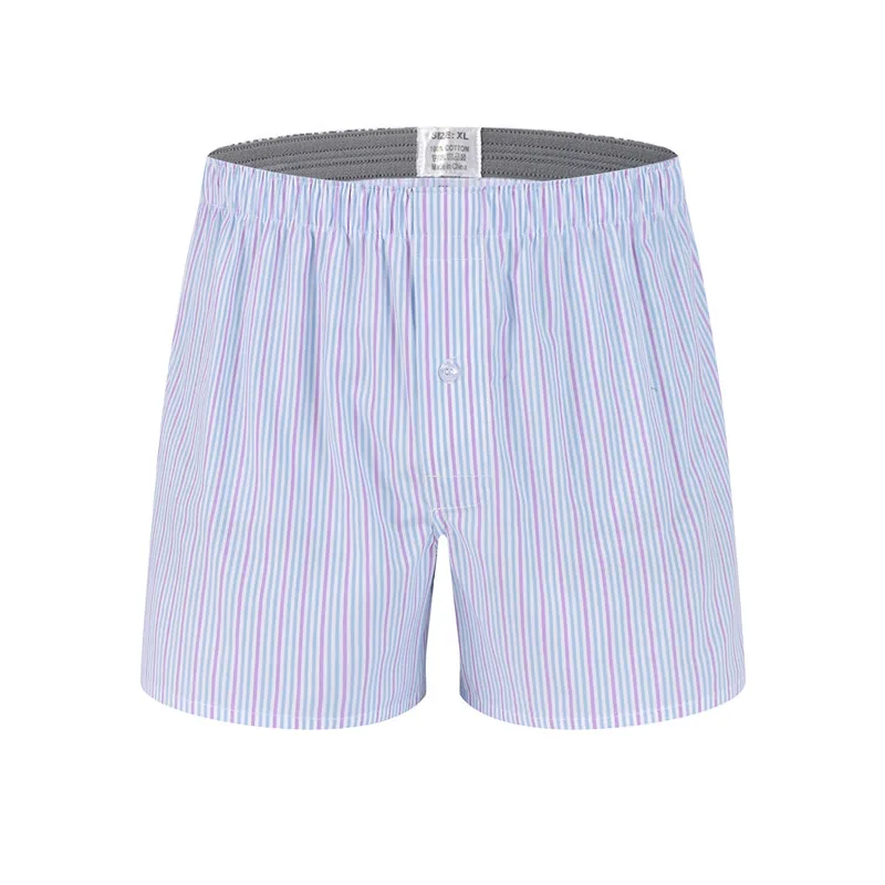 10pcs Classic Striped Men Boxer Shorts Loose Woven Arrow Panties Cotton Cuecas Boxers Underwear for Men Calzoncillos Hombre