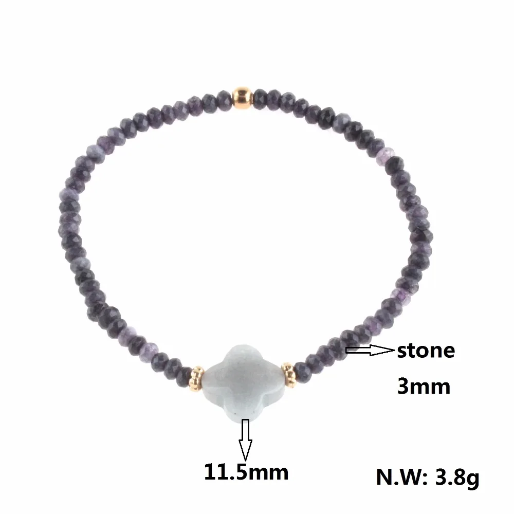 NeeFu WoFu браслет с кристаллами натуральный эластичный ювелирные изделия|pulseras de