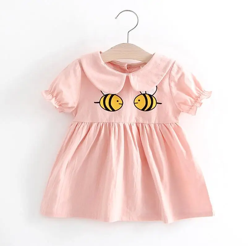 Новинка 2018 платье для маленьких девочек летняя одежда детские платья с короткими
