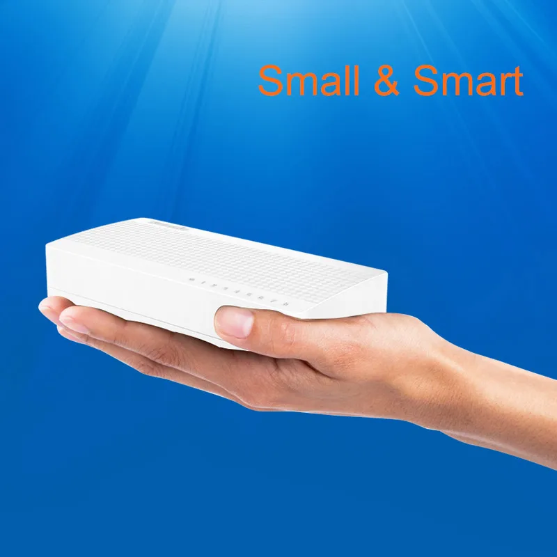Tenda S108 Ethernet-коммутатор 8 Порты и разъёмы Настольный Ethernet сетевой коммутатор gigabit