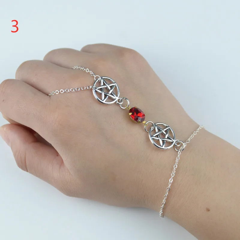 Wicca Slave Bracelet Pentagram Crystals 3 Tape Pentacle Gift Wiccan | Украшения и аксессуары