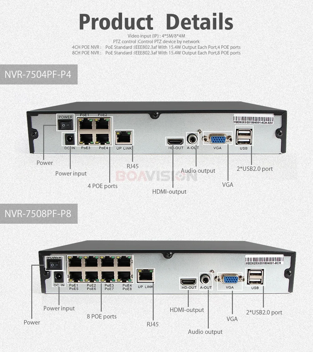 52 в H.265 4CH/8CH 4MP 5MP POE CCTV NVR P2P сетевой видеорегистратор для POE ip-камер охранного видеонаблюдения приложение XMEYE