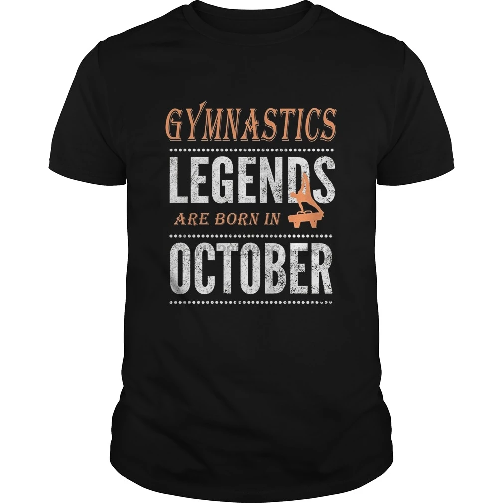 Мужская футболка с коротким рукавом для гимнастики Legend Born October (1) крутая Женская