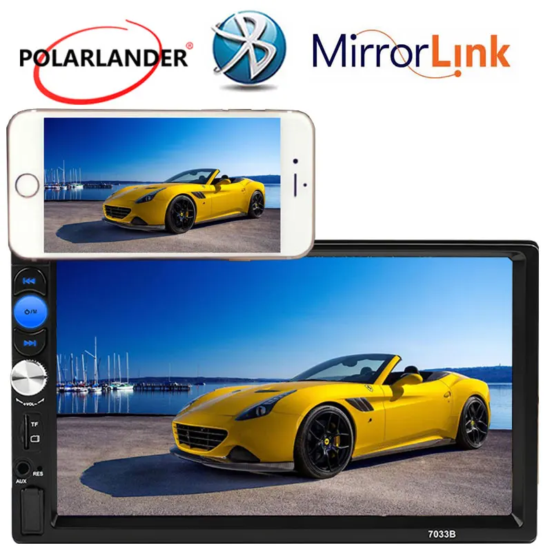 Автомагнитола 2 DIN Bluetooth стерео экран зеркальное AUX USB TF сенсорный 7 дюймов MP5 MP4