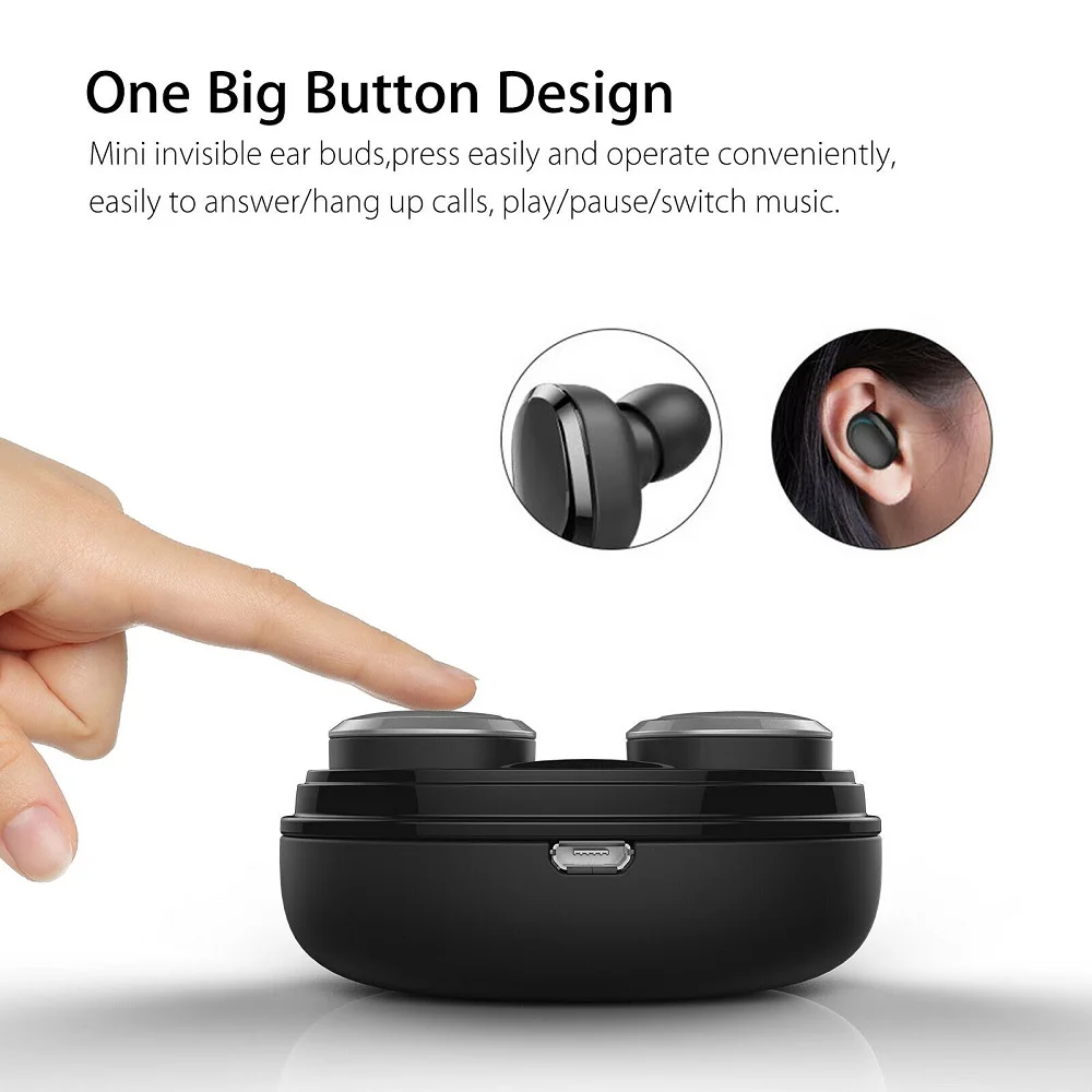 Мини TWS Беспроводные Bluetooth 4 1 наушники модные с передовыми аудио технологиями