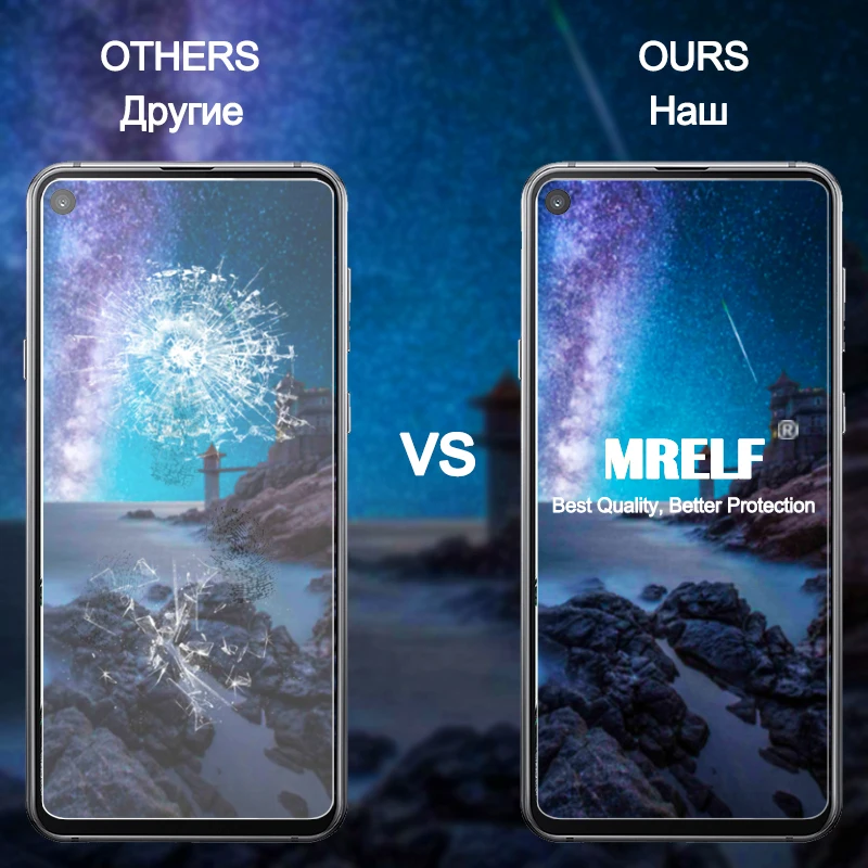 Закаленное стекло MRELF для Samsung Galaxy A8s защита экрана 9H 2.5D Защитное телефона