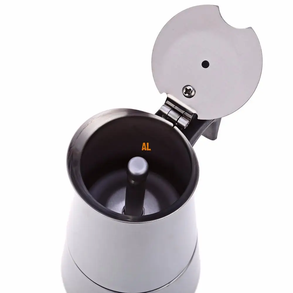 Нержавеющая 2/4/6/9 чашки Moka Pot Caffe машина эспрессо КОФЕВАРКА латте Percolator Плита Топ