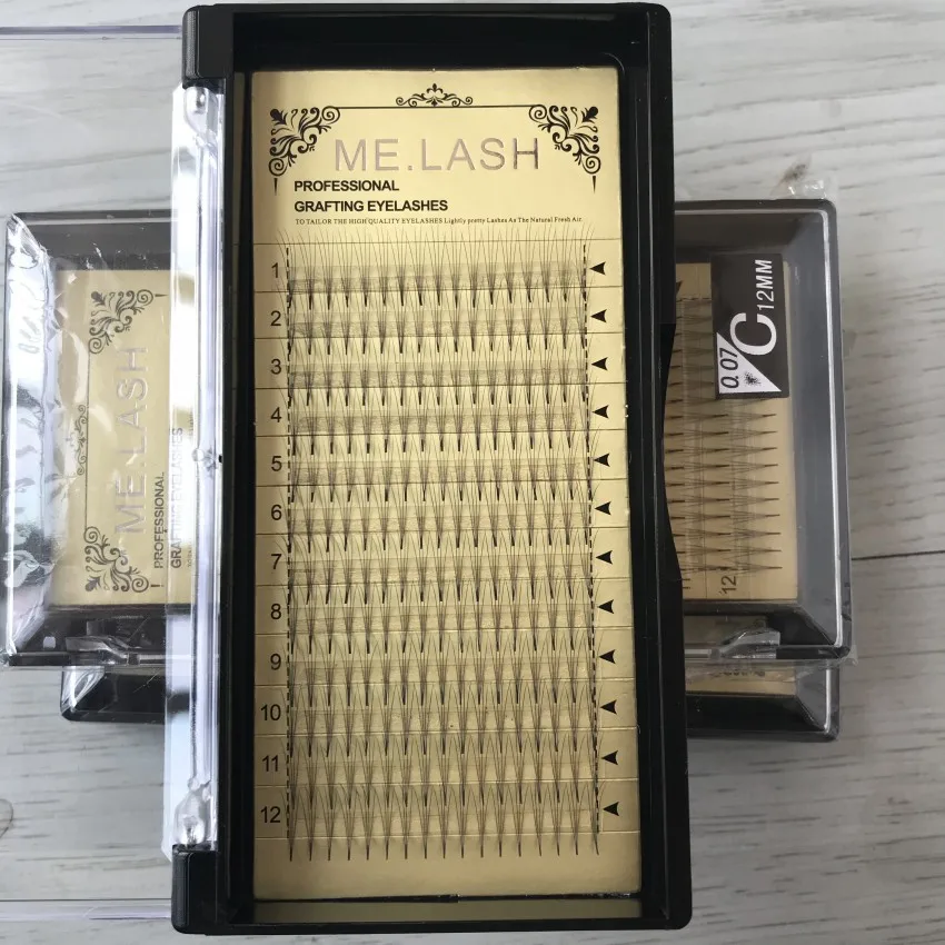 3 Trays/lot 4D Premade Fans 3D Volume Individual Eyelashes Semi-permanent Lash Extensions Silk Long 9mm to 14mm Size | Красота и