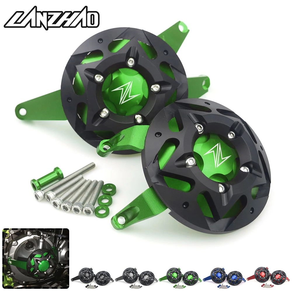 Алюминиевый защитный кожух двигателя для Kawasaki Z900 2017 2018 CNC боковой статора зеленый