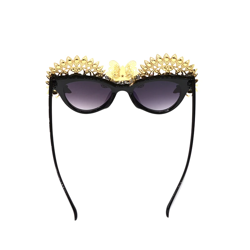 Солнцезащитные очки кошачий глаз в стиле ретро|rhinestone sunglasses|white sunglassesbrand sunglasses |